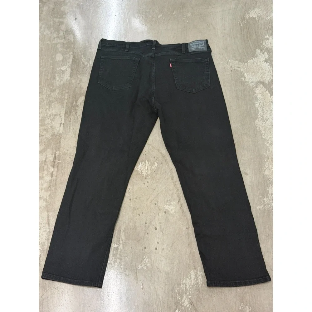 Levi's 541 Athletic Fit Jeans Mens W40 L32 Black Straight Leg Denim 0094